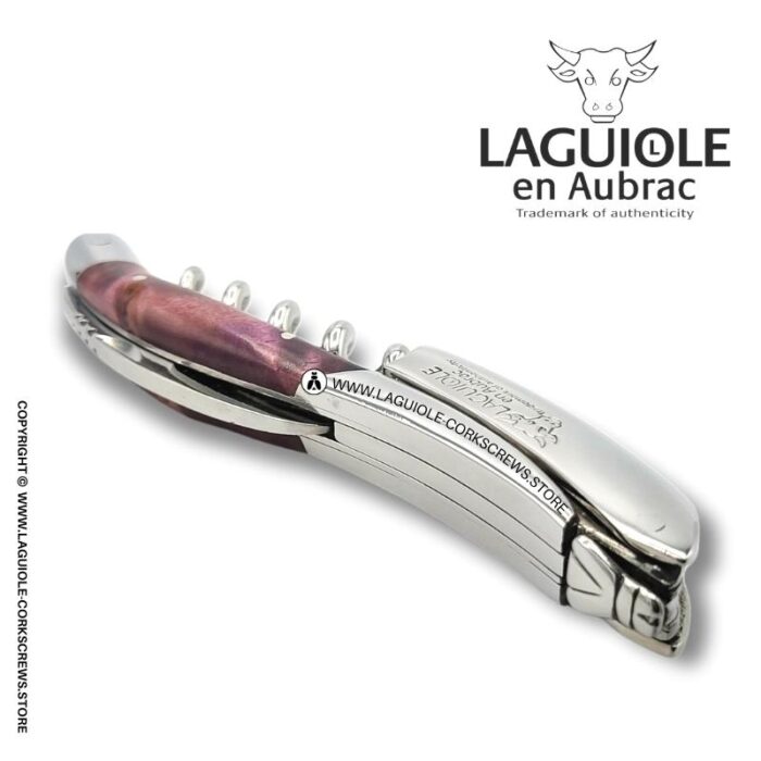 laguiole corkscrew burgundy poplar burl