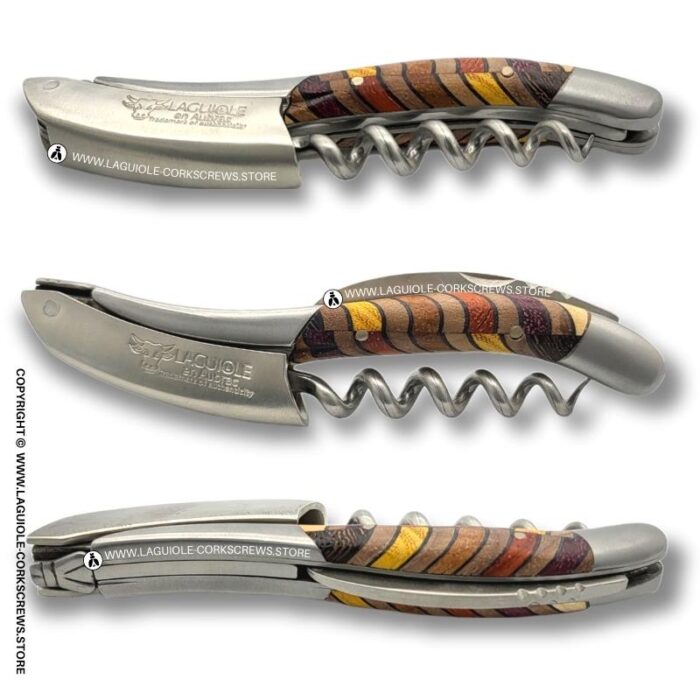 laguiole corkscrew puzzle marquetry wavy