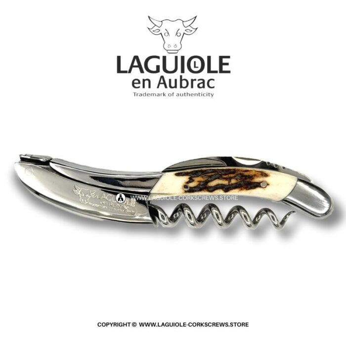 laguiole corkscrew with stag horn handle