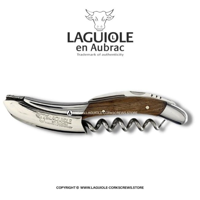 laguiole corckscrew with walnut wood handle