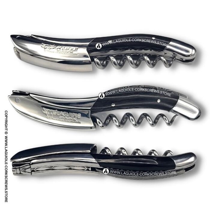 prestige laguiole corkscrew: damascus blade & buffalo horn