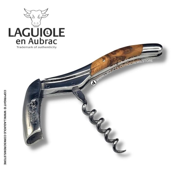 prestige laguiole corkscrew: damascus blade & juniper