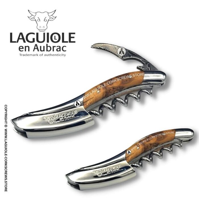 prestige laguiole corkscrew: damascus blade & juniper