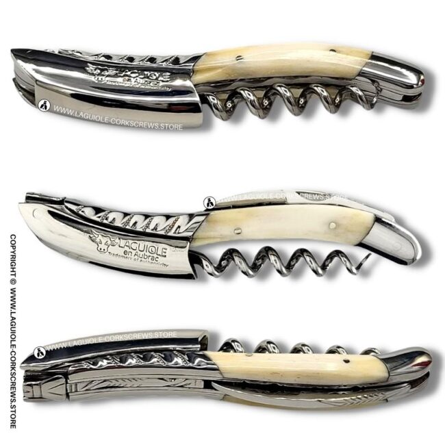 twisted laguiole corkscrew cattle bone