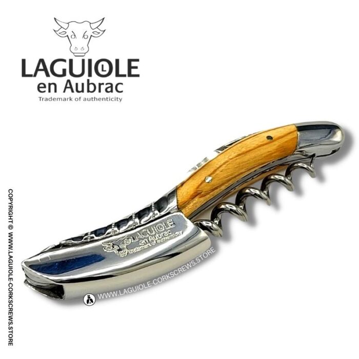 twisted laguiole corkscrew olive wood