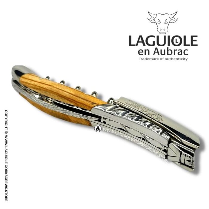twisted laguiole corkscrew olive wood