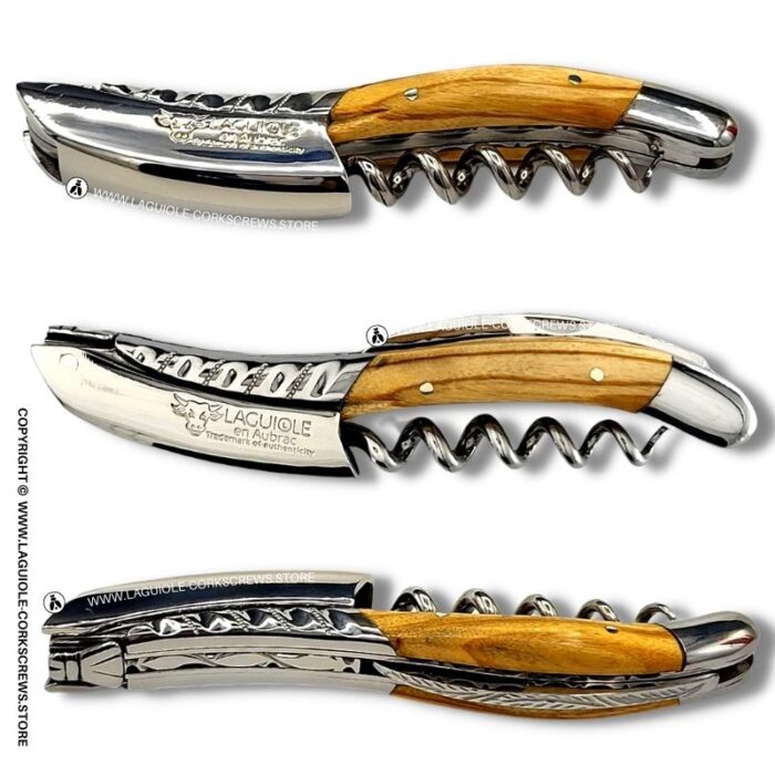 twisted laguiole corkscrew olive wood