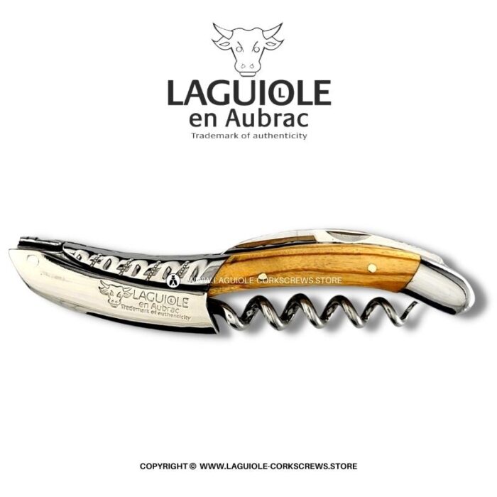 twisted laguiole corkscrew olive wood