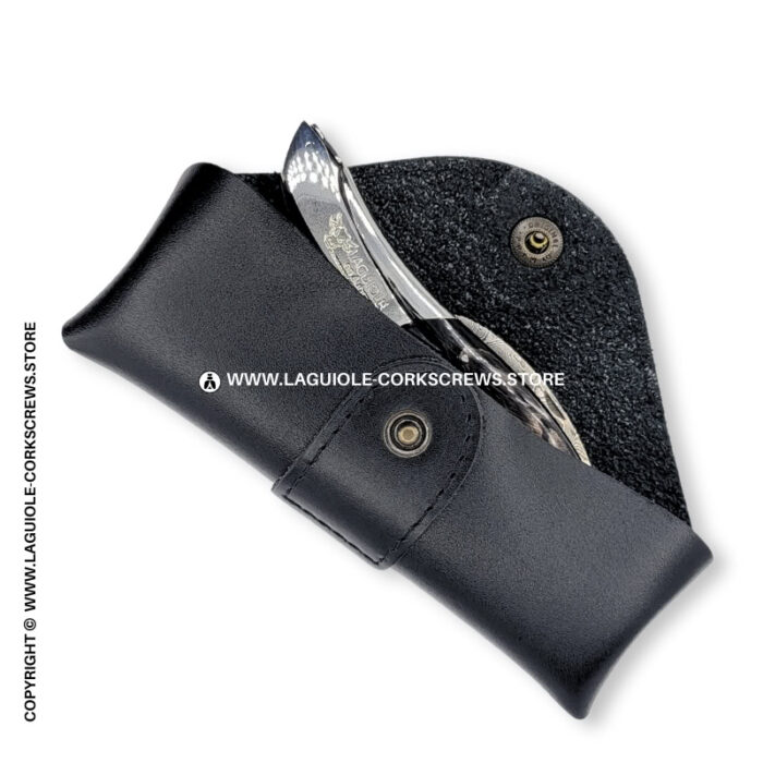 black leather belt sheath for sommelier knives