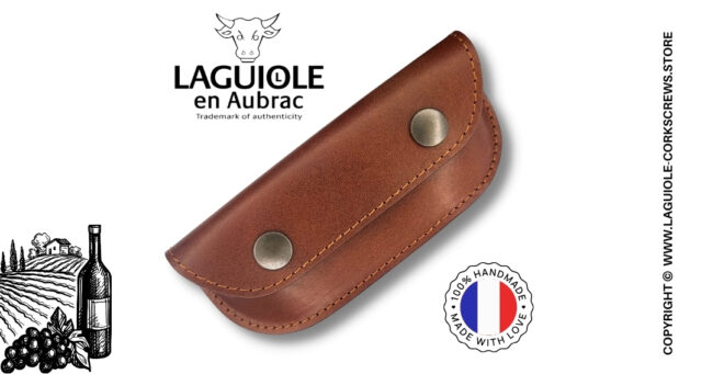 leather sommelier belt sheath – brown