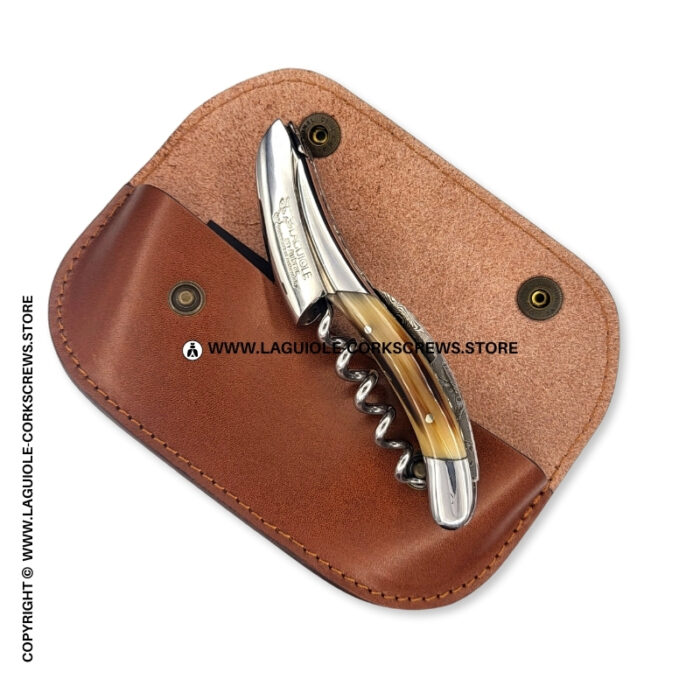 leather sommelier belt sheath – brown