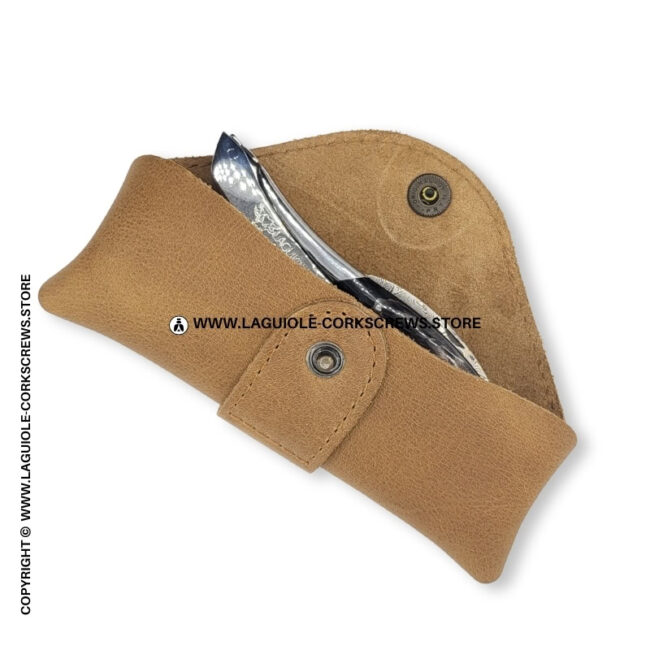 moka leather belt sheath for sommelier knives