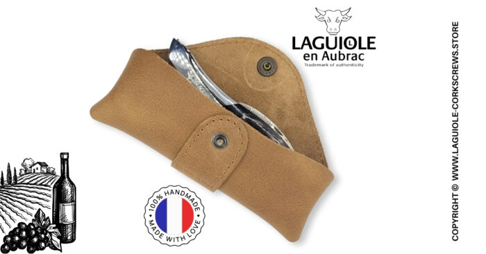 moka leather belt sheath for sommelier knives