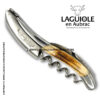 laguiole corkscrew with bark mammoth ivory handle