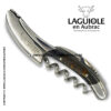 laguiole corkscrew with bark of buffalo horn handle