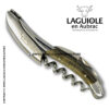 laguiole corkscrew with black poplar burl handle