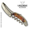 laguiole corkscrew with puzzle marquetry wavy handle