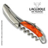 original laguiole corkscrew with red poplar burl handle
