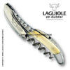 twisted laguiole corkscrew with cattle bone handle