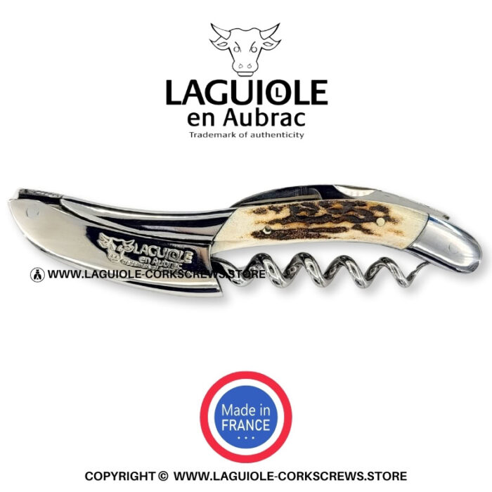 laguiole corkscrew prestige bee stag horn
