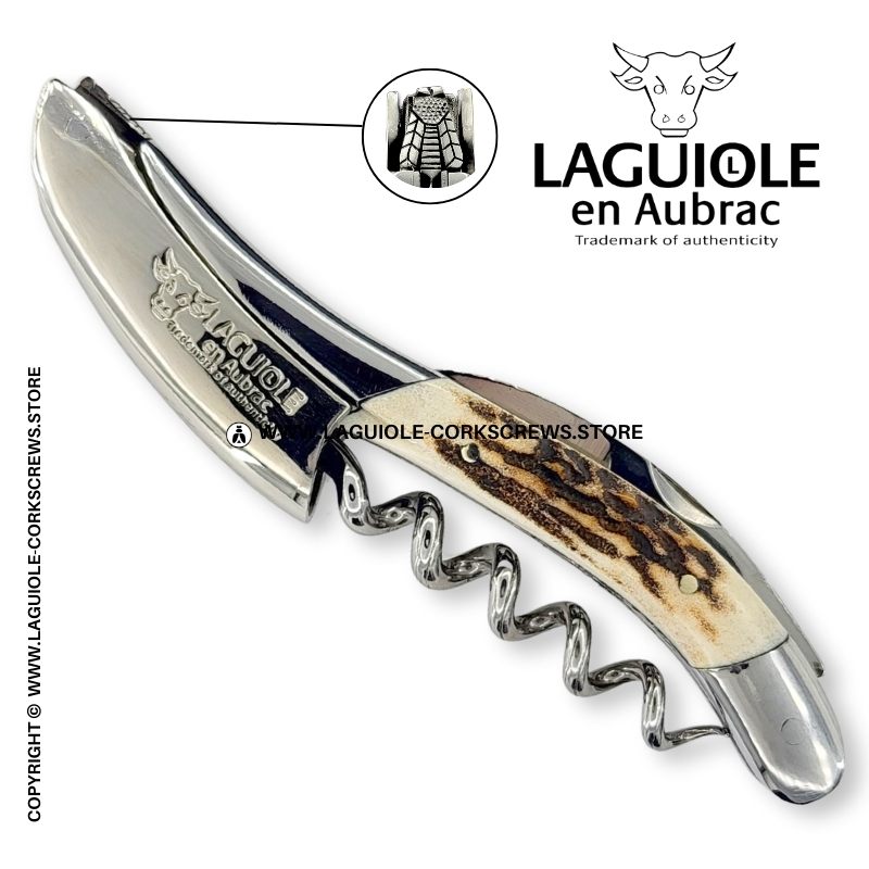 laguiole corkscrew prestige bee stag horn