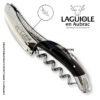 laguiole corkscrew with sculpted bolsters and chiseled plates buffalo horn