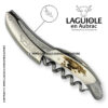 laguiole corkscrew with sculpted bolsters and chiseled plates stag horn