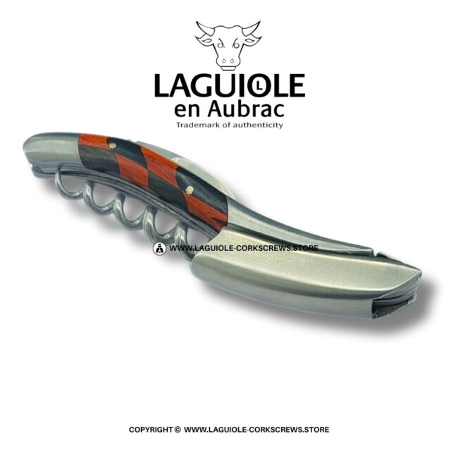 sommelier laguiole en aubrac damier red heart/Ébène