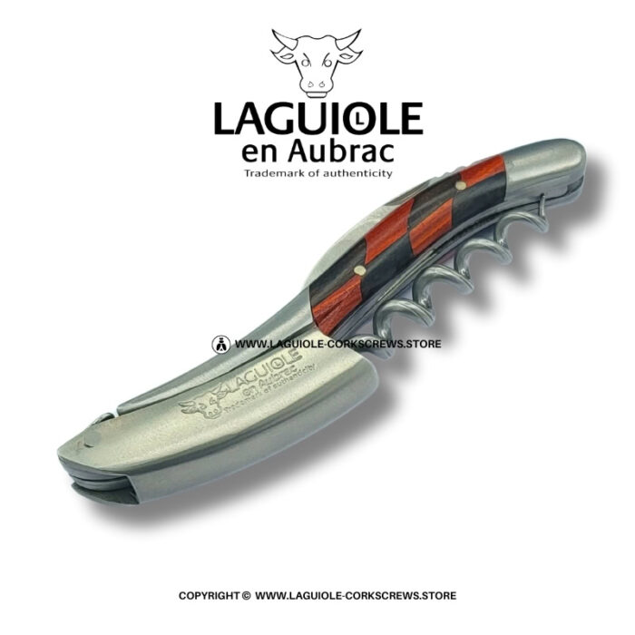 sommelier laguiole en aubrac damier red heart/Ébène