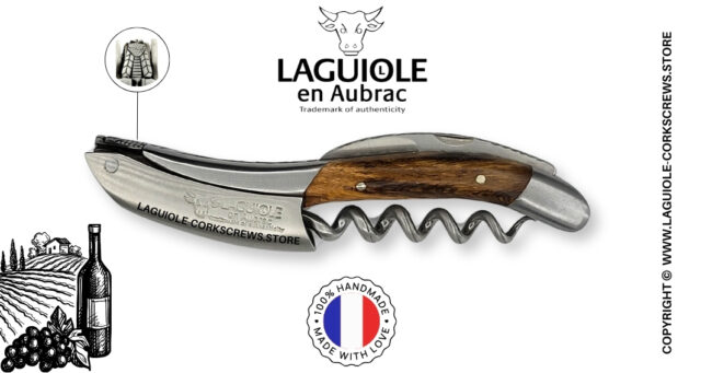 laguiole wine opener with prestige bee vine stock wood