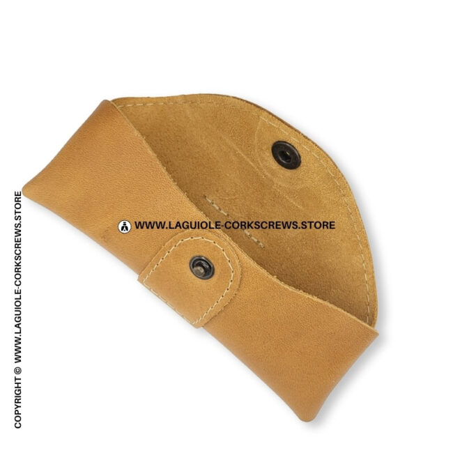 brown leather belt sheath for sommelier knives