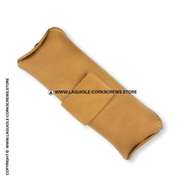 brown leather belt sheath for sommelier knives
