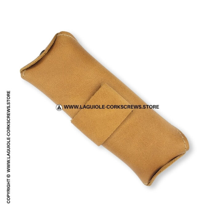 brown leather belt sheath for sommelier knives