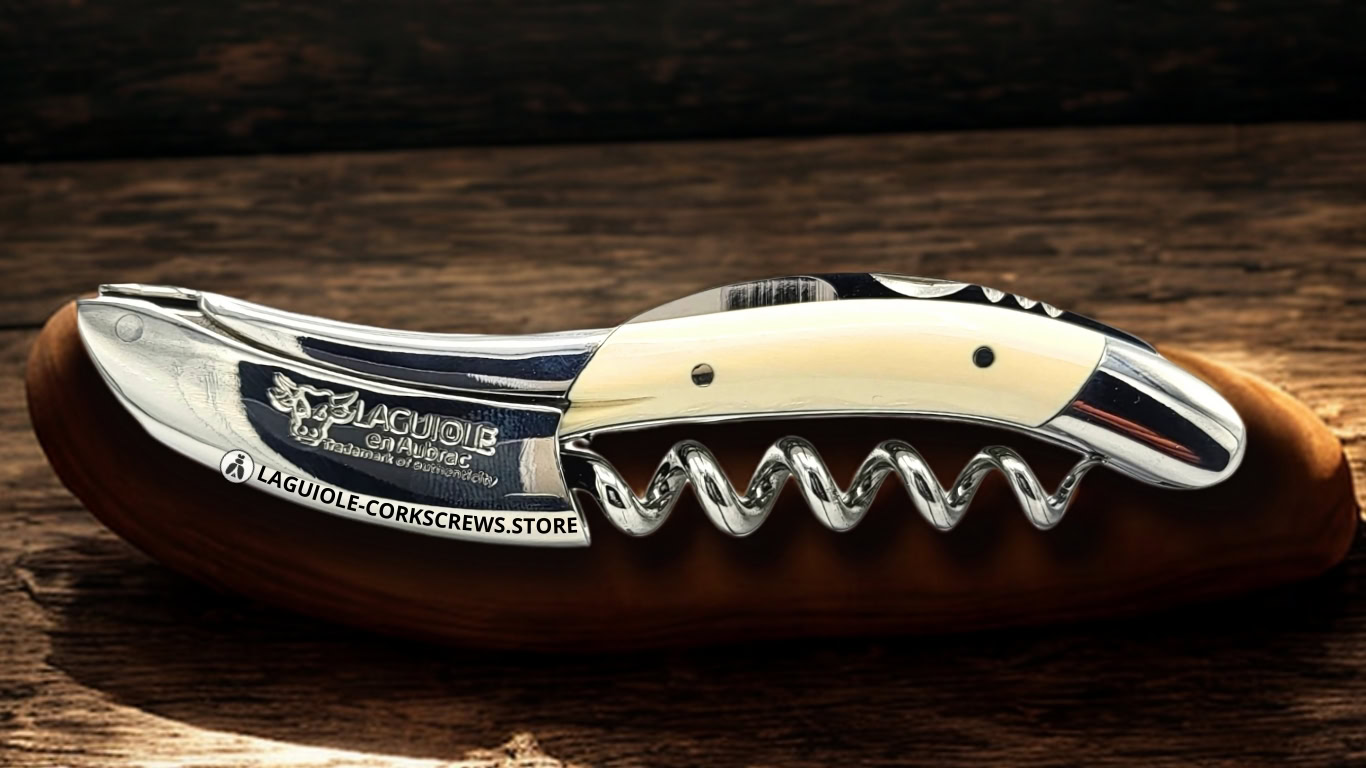 laguiole corkscrew in mammoth ivory – a fossil of time, sculpted by hand