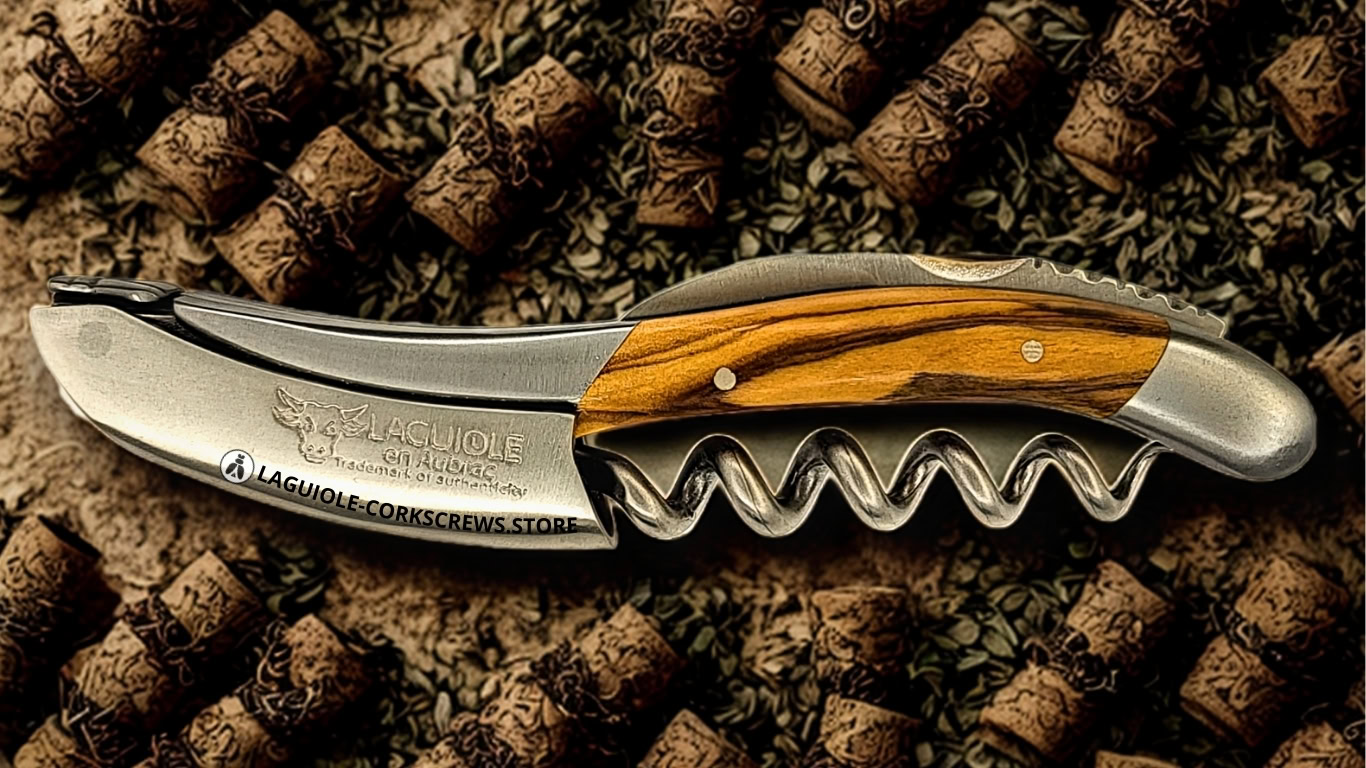 laguiole corkscrews in olivewood – rustic warmth meets timeless design