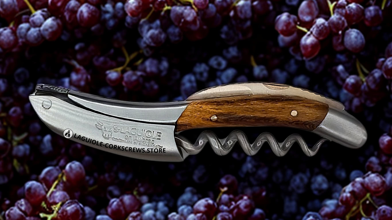 laguiole corkscrews in vine stock wood – rooted in the world of wine
