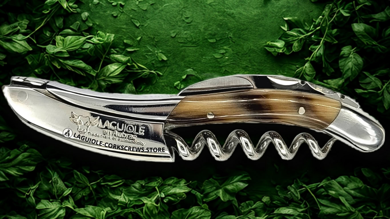 laguiole corkscrews in zebu horn tip – radiance, density, and artisan soul